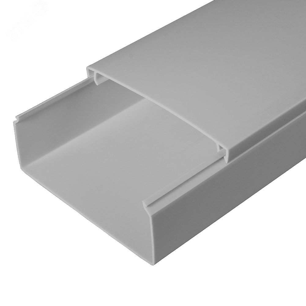 Изображение товара Кабель-канал серый RAL 7035 2-й замок 100х40 мм 24м/уп ПВХ