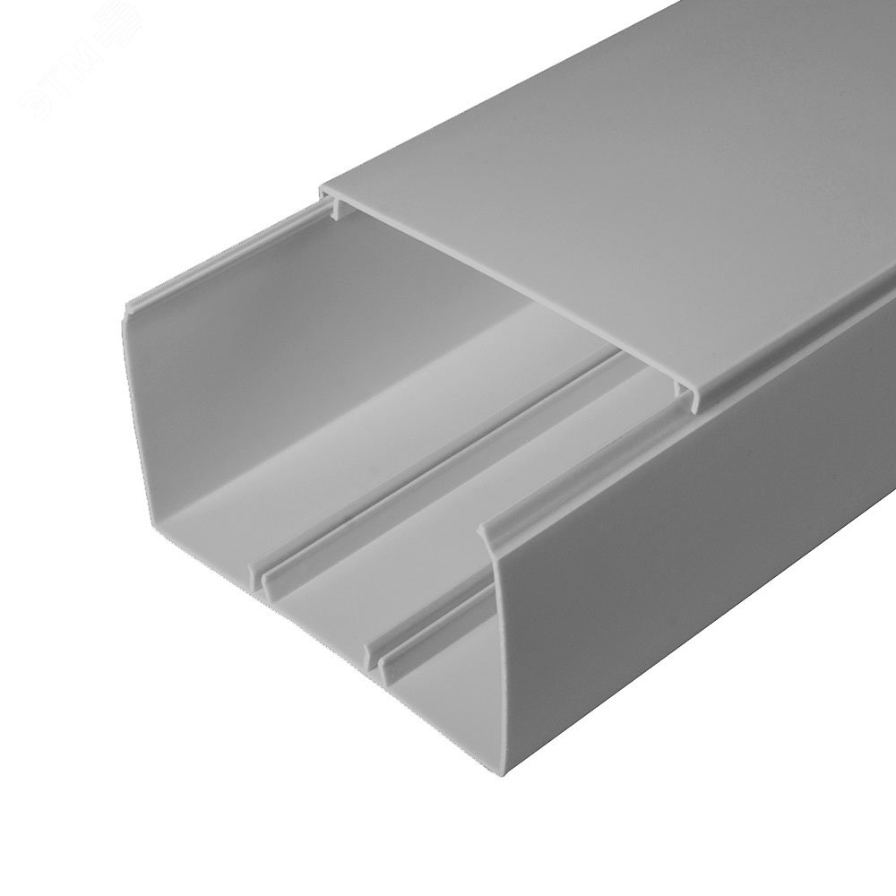 Изображение товара Кабель-канал серый RAL 7035 2-й замок 100х60 мм 16м ПВХ Россия