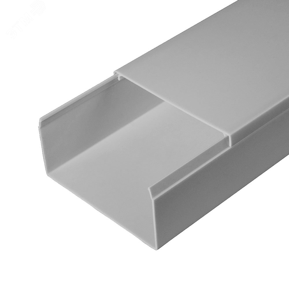 Изображение товара Кабель-канал серый RAL 7035 2-й замок 80х40 мм 30м ПВХ Россия