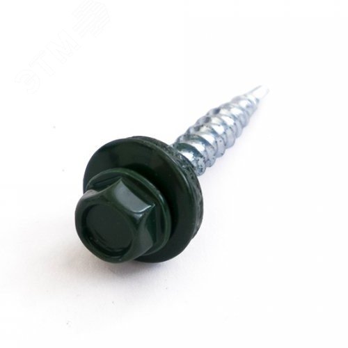 Изображение товара Саморез 5,5х19 кровельный RAL 6005 зеленый в карт (шт)