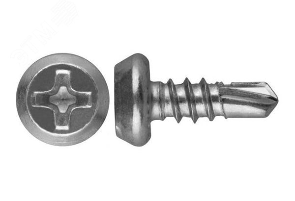 Изображение товара Саморез Клоп 3.5x9.5 металл-металл цинк, шлиц Philips №2, сверло (шт)