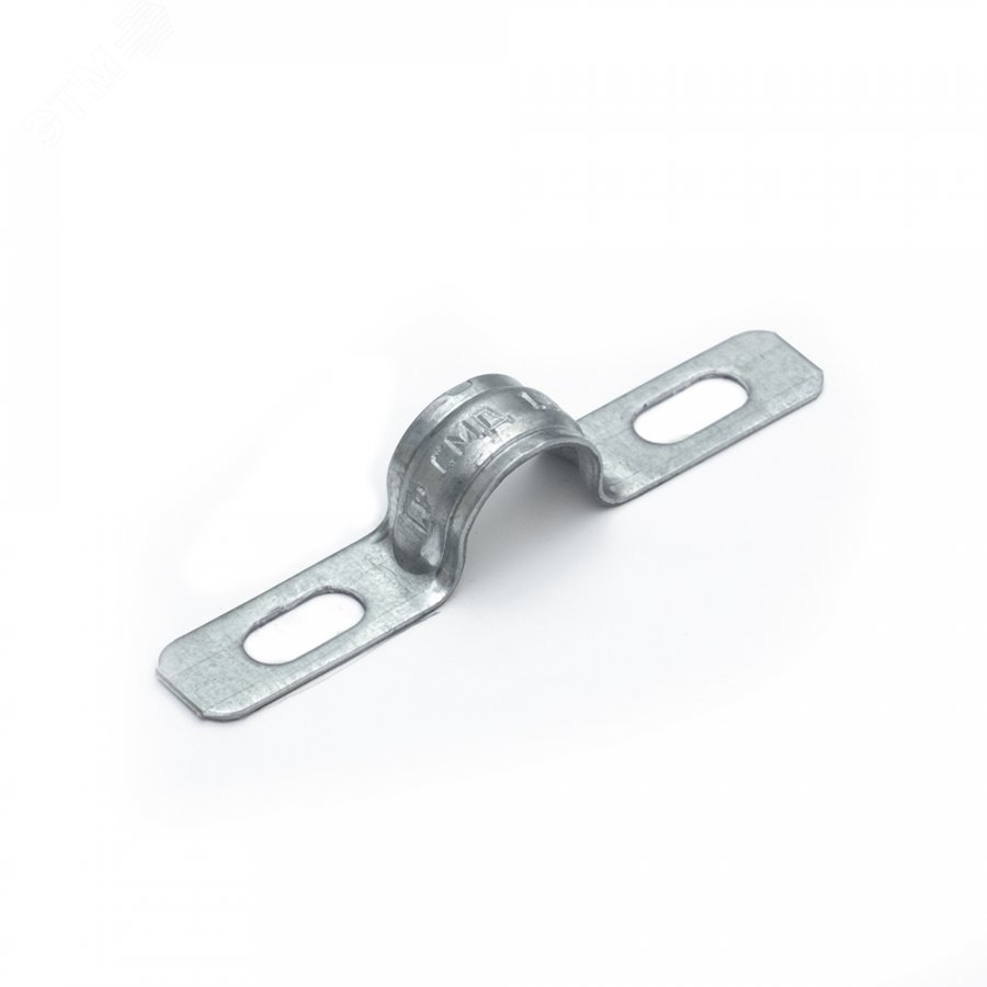 Изображение товара Скоба металлическая двухлапковая усиленная противопожарная СМДУ d12-13 мм (100 шт/уп) (шт)