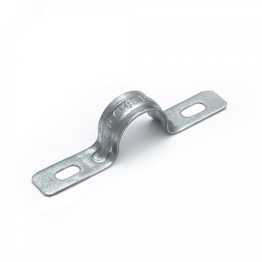 Изображение товара Скоба металлическая двухлапковая усиленная противопожарная СМДУ d19-20 мм (100 шт/уп) (шт)