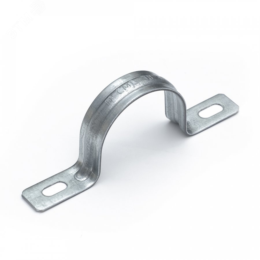 Изображение товара Скоба металлическая двухлапковая усиленная противопожарная СМДУ d31-32 мм (50 шт/уп) (шт)