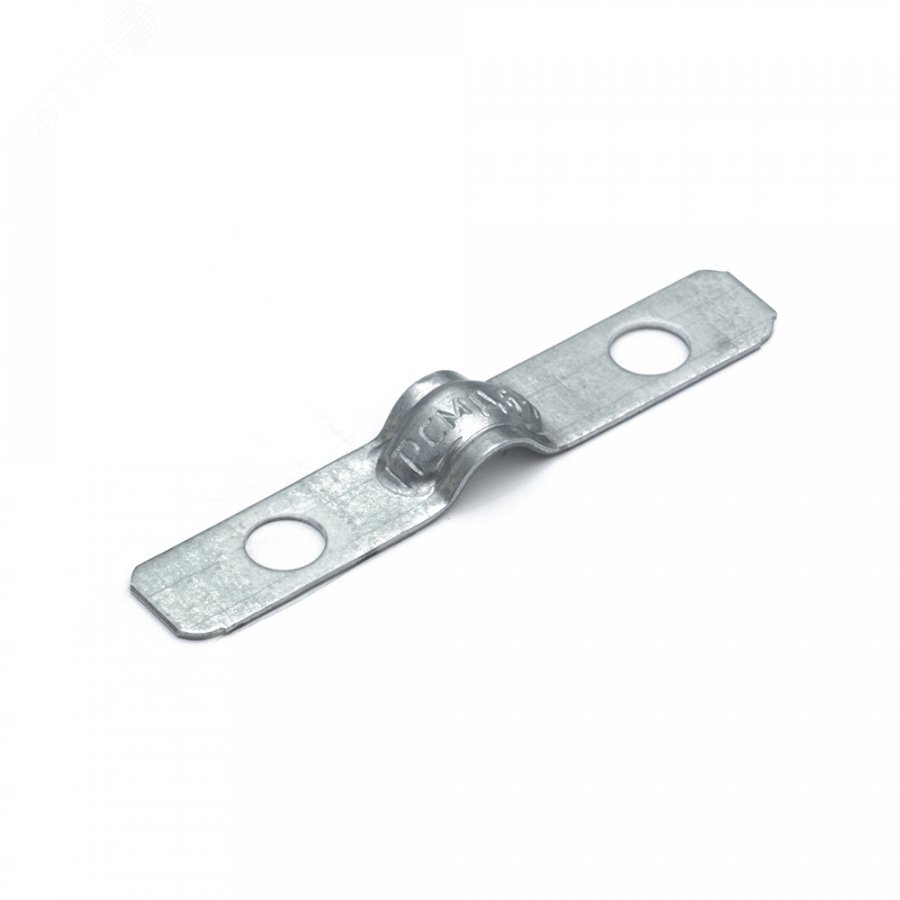 Изображение товара Скоба металлическая двухлапковая усиленная противопожарная СМДУ d6-7 мм отв. d 6,5 мм (100 шт/уп) (шт)