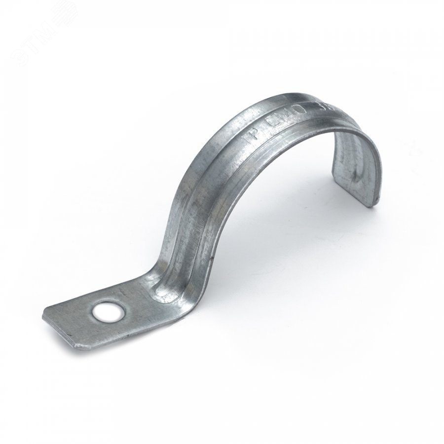 Изображение товара Скоба металлическая однолапковая усиленная противопожарная СМОУ d38-40 мм отв. d 6,5 мм (50 шт/уп) (шт)