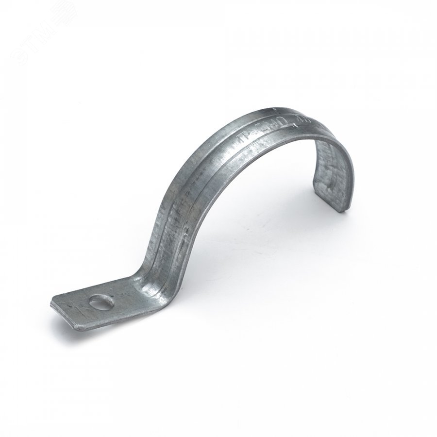 Изображение товара Скоба металлическая однолапковая усиленная противопожарная СМОУ d48-50 мм отв. d 6,5 мм (50 шт/уп) (шт)