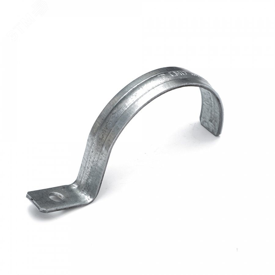 Изображение товара Скоба металлическая однолапковая усиленная противопожарная СМОУ d60-63 мм отв. d 6,5 мм (50 шт/уп) (шт)