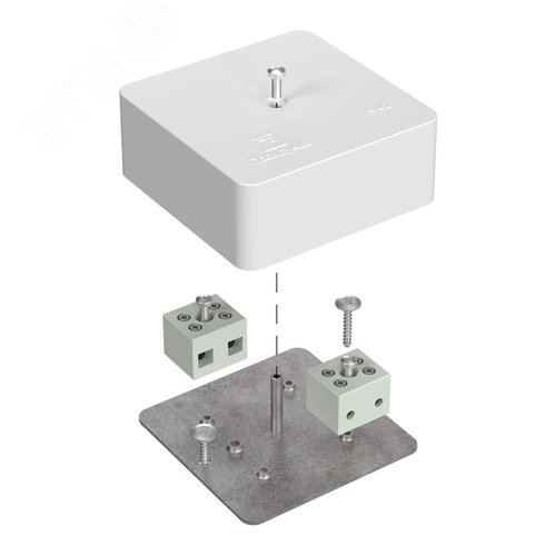 Изображение товара Коробка огнестойкая для кабель-канала 40-0450-FR6.0-4 Е15-Е60 (латунь) RAL9003 75х75х30 (87 шт/кор) (шт)