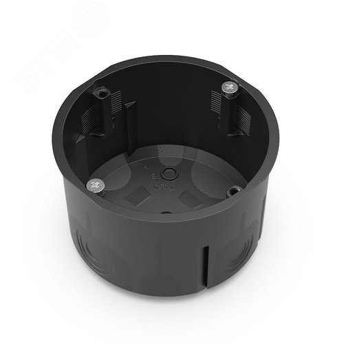 Изображение товара Коробка установочная 60-0710-9005С двухкомпонентная для сплошных стен черная 68х47 (210шт/кор) (шт)