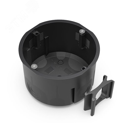 Изображение товара Коробка установочная 60-0710-9005СП двухкомпонентная для сплошных стен черная 68х47 (210шт/кор) (шт)