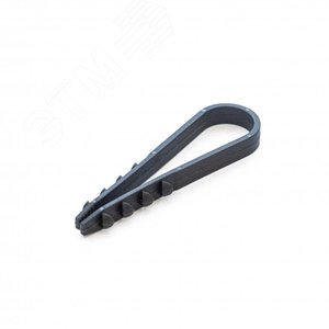 Дюбель-хомут для круглого кабеля d11-18 мм черный (10шт)