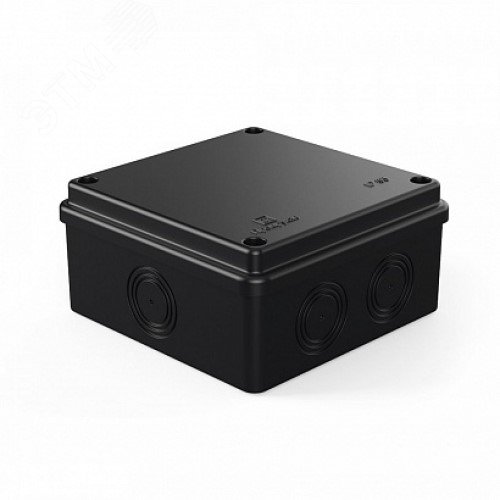 Изображение товара Коробка распределительная 40-0301-9005 безгалогенная (HF) черная 100х100х50 б/г (60шт/кор) (шт)