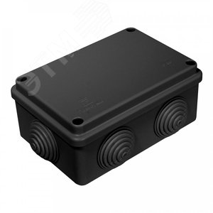 Коробка распределительная для о/п безгалогенная (HF) черная 120х80х50 (64шт/кор)