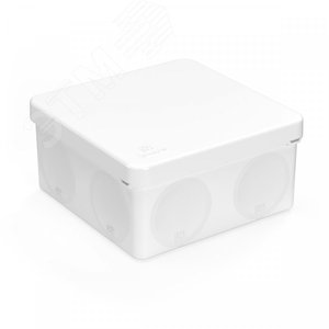 Коробка распределительная 60-0300-9003 для прямого монтажа двухкомпонентная безгалогенная (HF) белая 100х100х50 (66шт/кор)