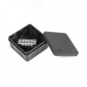 Изображение товара Коробка распределительная двухкомпонентная (HF) в комплекте с 4-кл. зажимами, сечение до 1,5 мм?, 80х80х40 серая (шт)