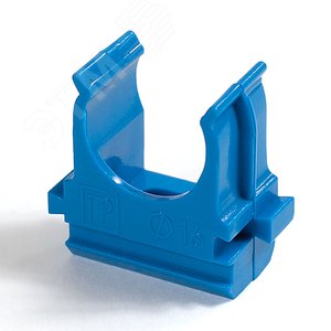 Крепёж-клипса для труб АБС-пластик синяя д16 (100шт/2000шт уп/кор) 