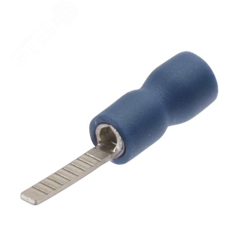 Изображение товара Наконечники штифтовые плоские изолированные с ПВХ манжетой (НШПИ) 2,5-10 синие (100 шт/уп) (шт)