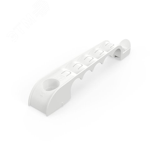 Изображение товара Держатель труб для прямого монтажа односторонний на 5 мест белый d16 (30шт/210шт уп/кор) (шт)