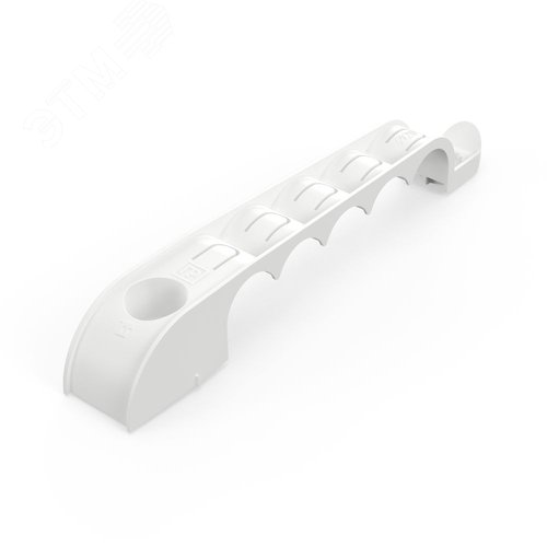 Изображение товара Держатель труб для прямого монтажа односторонний на 5 мест белый d20 (20шт/160шт уп/кор) (шт)