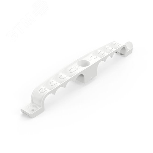 Изображение товара Держатель труб для прямого монтажа двусторонний на 8 мест белый d16 (25шт/150шт уп/кор) (шт)