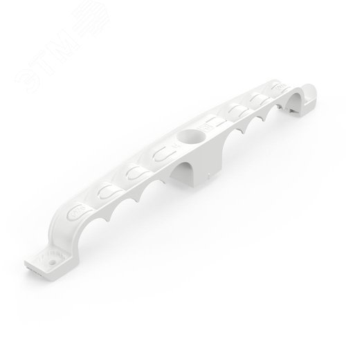 Изображение товара Держатель труб для прямого монтажа двусторонний на 8 мест белый d20 (20шт/120шт уп/кор) (шт)