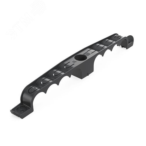 Изображение товара Держатель труб для прямого монтажа двусторонний на 8 мест чёрный d20 (20шт/120шт уп/кор) (шт)