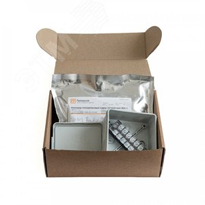 Коробка распределительная двухкомпонентная (HF) в комплекте с компаундом и с 6-кл. зажимами, сечение до 2,5 мм, 100х100х50 серая