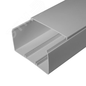 Изображение товара Кабель-канал серый RAL 7035 2-й замок в п/э 100х60 мм (16м/уп) (м)