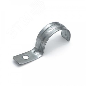 Изображение товара Скоба металлическая однолапковая усиленная противопожарная СМОУ d31-32 мм отв. d 6,5 мм (50 шт/уп) (шт)