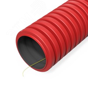 Труба гофрированная двустенная ПНД гибкая тип 450 (SN34) с/з красная d32 мм (150м/уп)