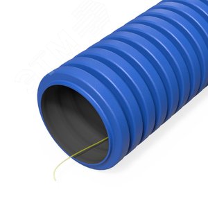 Труба гофрированная двустенная ПНД гибкая тип 450 (SN29) с/з синяя d40 мм (100м/уп)