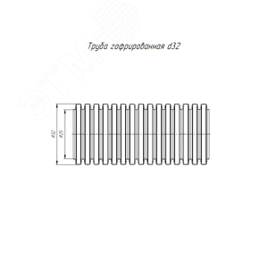 Труба гофрированная ПП легкая безгалогенная (HF) разрезная с/з д32 PR02.0066 Промрукав - 3