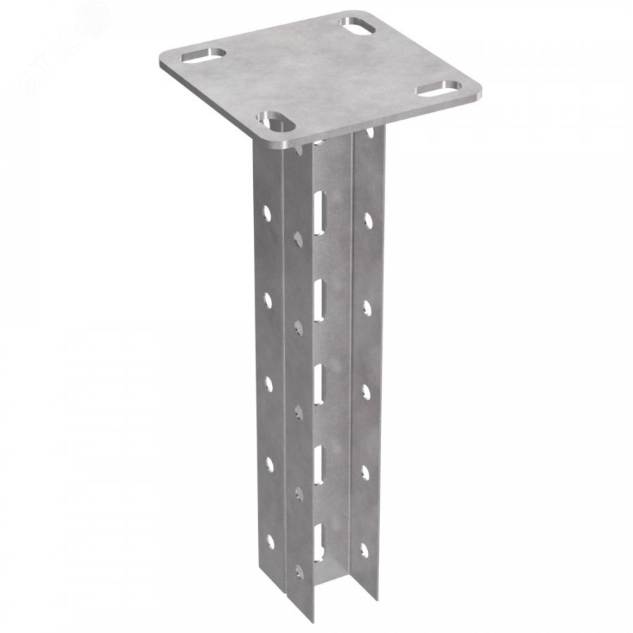 Изображение товара Двойная потолочная стойка для средних нагрузок 35х30х600 с пяткой 120х120