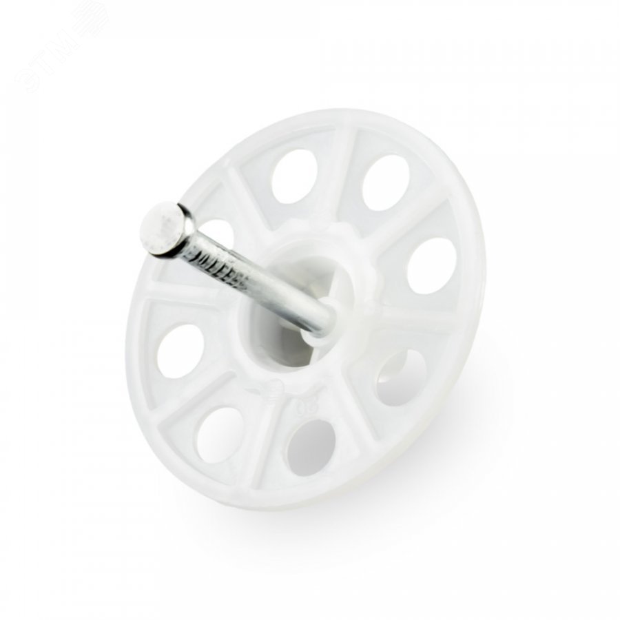 Изображение товара Тарельчатый дюбель гриб с гвоздем для ПМ IN30 белый (100 шт/уп) (шт)