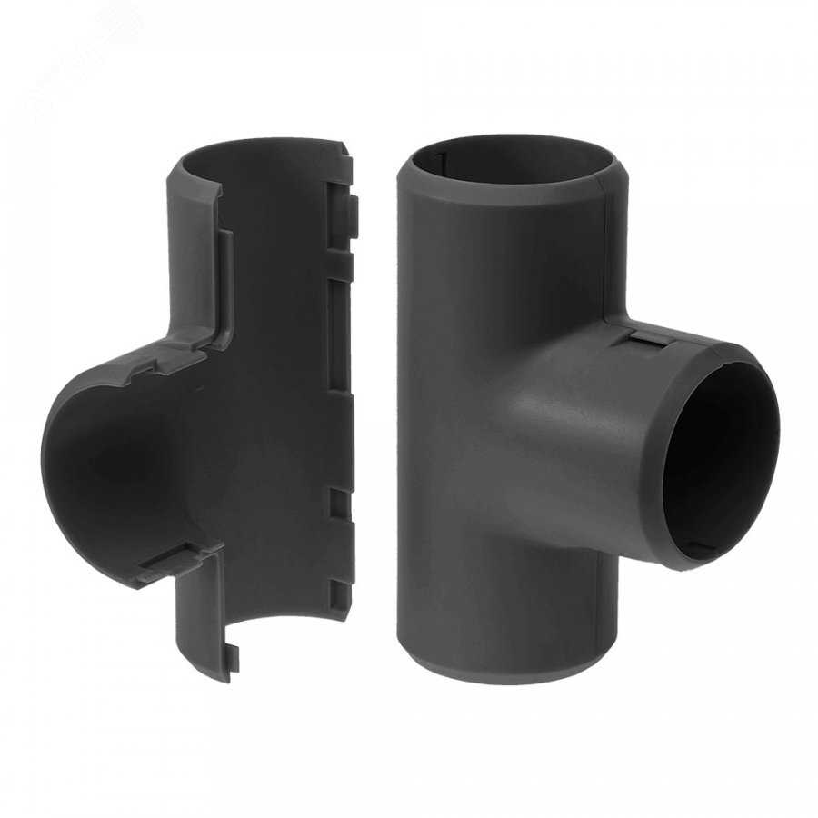 Изображение товара Тройник разборный черный д20 (50шт/600шт уп/кор) (шт)