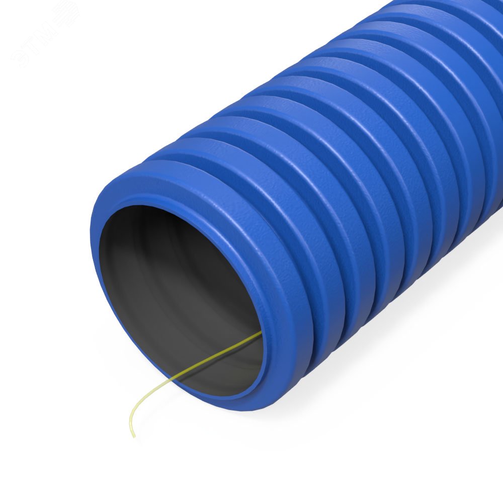 Труба гофрированная двустенная ПНД гибкая тип 450 (SN34) с/з синяя d32 мм (150м/уп) PR15.0271 Промрукав