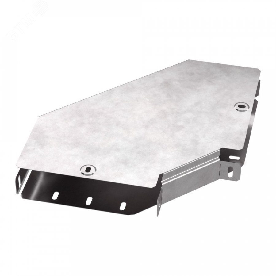 Изображение товара Угол горизонтальный 90 градусов с крышкой Стандарт 200х50 из стали цинкованный