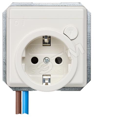 DELTA PROFIL РОЗЕТКА С УЗО ТИТАНОВОБЕЛЫЙ артикул 5TC1014 SIEMENS ...