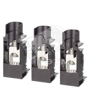 Изображение товара Клемма для кабеля CU/AL 3п 1 отверстие (комплект из 3 частей) (шт)