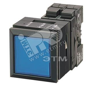 Изображение товара Кнопка квадратная с подсветкой 24V UC зеленая IP66