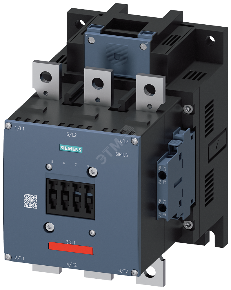 Контактор силовой, AC-3 300 A, 160 кВт/400 В AC (50-60 Гц)/режим работы по  DC UC 110-127 В Вспомогательные контакты 2 РЗМК + 2 ЗМК трехполюсной, ...