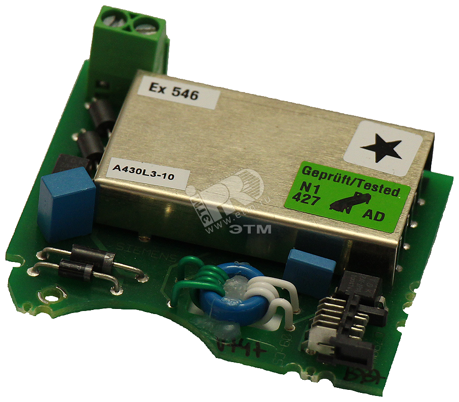 Плата для встраивания в электропневматический позиционер SIPART PS2 для выдачи сигнала положения 4-20мА взрывозащита FM 6DR4004-7J SIEMENS