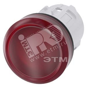 Элемент светового индикатора красный рассеиватель 22 мм круглый пластиковый
