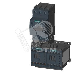 Сборка фидерная реверсивная беспредохранительная AC 400V типоразмер S00 5.5-8A DC 24V винтовые клеммы монтаж на DIN-рейку тип координации 1 1НЗ (контактор)