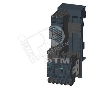 КОНТАКТОРНАЯ СБОРКА РЕВЕРСИВНЫЙ ПУСК, AC 400V, SZ S0, 20. . .25A, DC 24V SPRING-LOADED CONNECTION FOR BUSBAR SYSTEMS 60MM TYPE OF COORDINATION 2, IQ = 150KA (ALSO FULFILLS TYPE OF COORDINATION 1) 1NO+1NC (CONTACTOR)