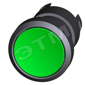 22MM PLASTIC ROUND ACTUATOR: ILLUMINATED PUSHBUTTON WITH FLAT BUTTON ILLUMINABLE INCL. HOLDER ДЛЯ 3 ELEMENTS Z=WITHOUT HOLDER GREEN Z= 50 UNITS PACKED
