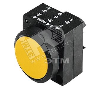 22MM PLASTIC ROUND ACTUATOR: PUSHBUTTON WITH FLAT BUTTON WITH HOLDER BLACK Z= 50 UNITS PACKED INSCRIPTION: O
