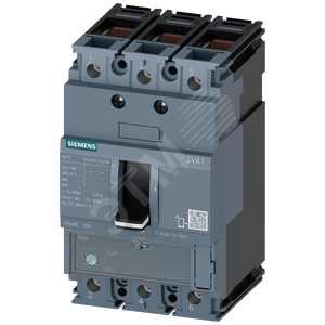 Выключатель в литом корпусе 3VA1 IEC типоразмер 160 класс отключающей способности N ICU=25кА 415В 3P TM220 ATFM IN=63A