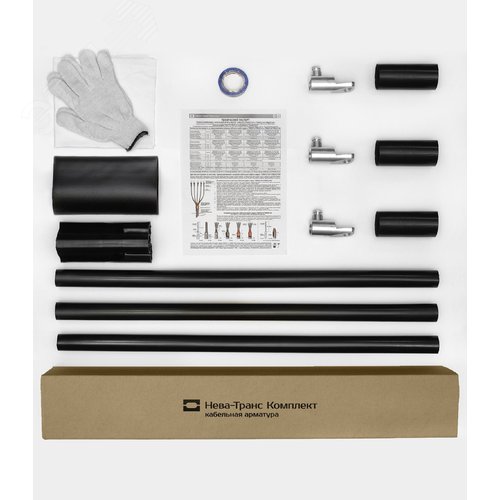 Муфта кабельная концевая 1ПКВ(Н)ТпНнг-LS-3х(16-25) с наконечниками болтовыми - фото 2